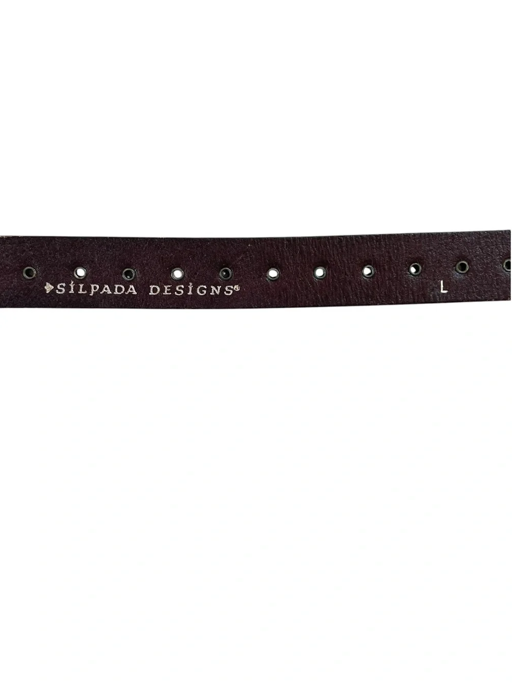 Silpada Designs Brown Studded Leather Belt Double Wrap O Ring Boho 90s Size L